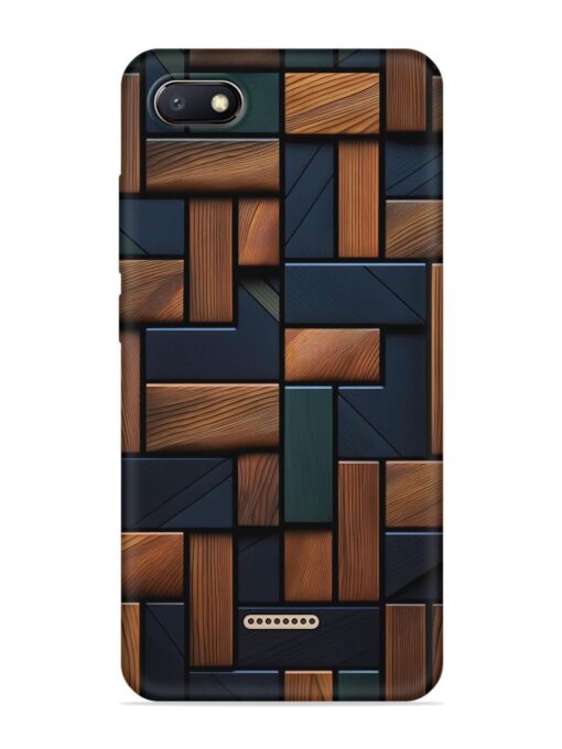 Wooden Background Cubes Embossed Soft Silicone Case for Xiaomi Redmi 6A Zapvi