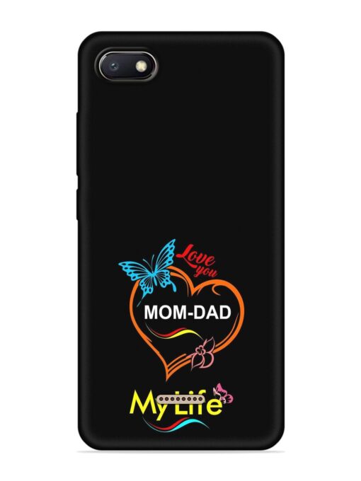 Love You Mom Dad Embossed Soft Silicone Case for Xiaomi Redmi 6A Zapvi