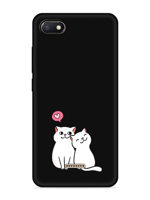 Cute Loving Cats Embossed Soft Silicone Case for Xiaomi Redmi 6A