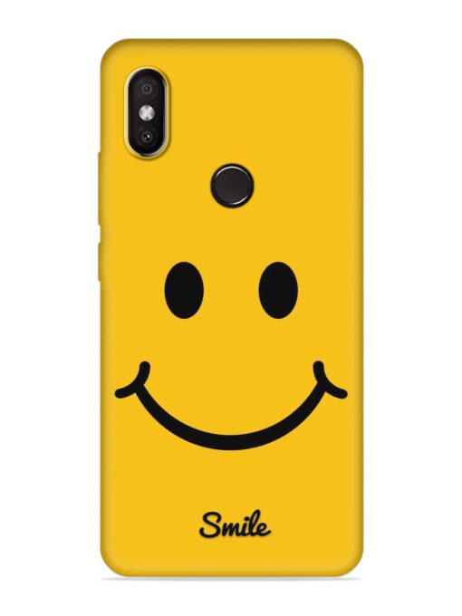 Yellow Smiley Embossed Soft Silicone Case for Xiaomi Redmi 6 Pro Zapvi