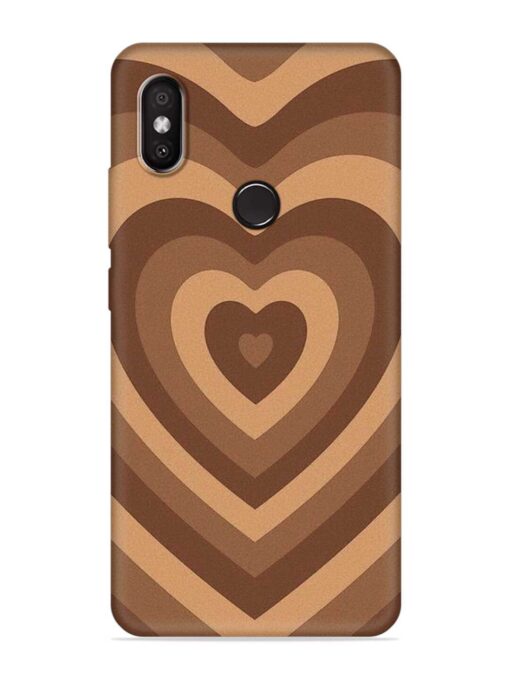 Brown Heart Embossed Soft Silicone Case for Xiaomi Redmi 6 Pro Zapvi