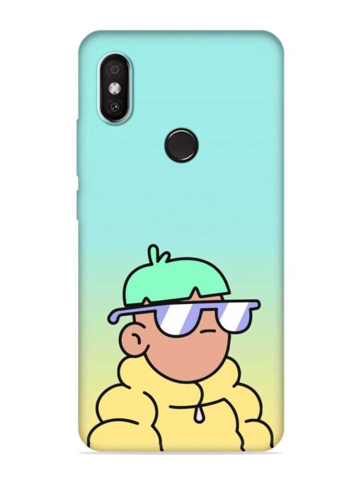 Doodles Cool Character Embossed Soft Silicone Case for Xiaomi Redmi 6 Pro