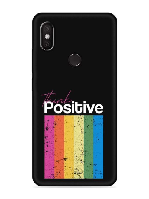 Think Positive Typography Embossed Soft Silicone Case for Xiaomi Redmi 6 Pro Zapvi