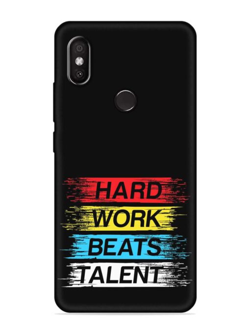 Hard Work Beats Embossed Soft Silicone Case for Xiaomi Redmi 6 Pro Zapvi