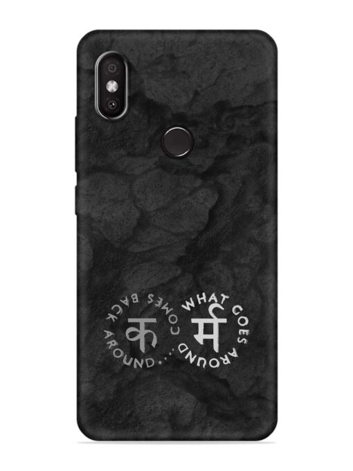 Karma Hindi Word Embossed Soft Silicone Case for Xiaomi Redmi 6 Pro Zapvi