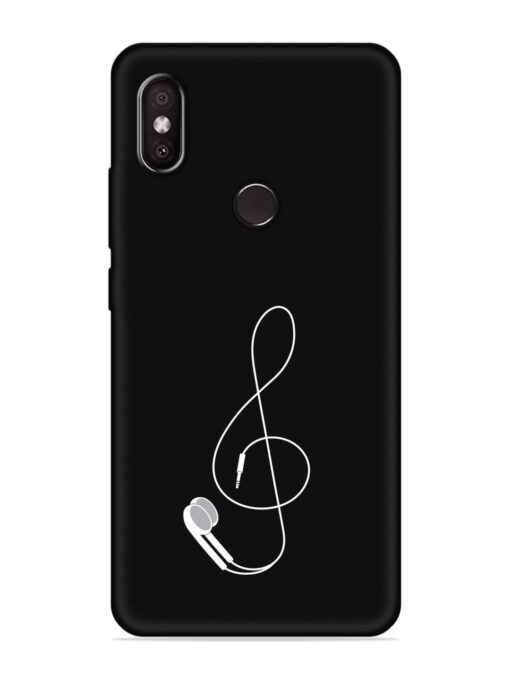 Music Earphone Vector Embossed Soft Silicone Case for Xiaomi Redmi 6 Pro Zapvi