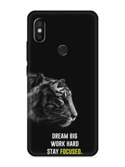 Dream Big Work Hard Embossed Soft Silicone Case for Xiaomi Redmi 6 Pro