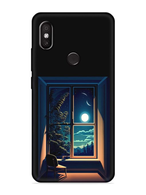 Night View At Window Embossed Soft Silicone Case for Xiaomi Redmi 6 Pro