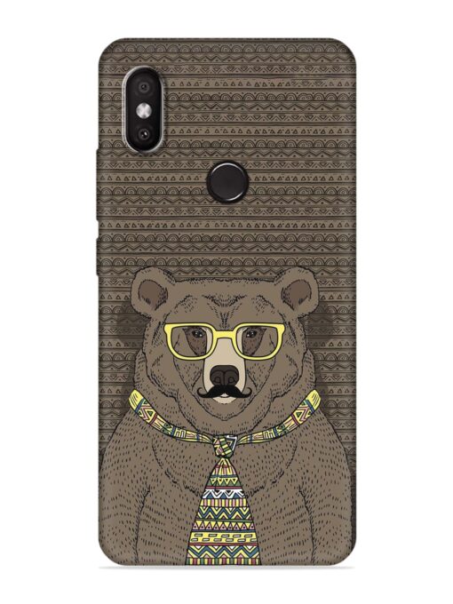 Grizzly Bear Embossed Soft Silicone Case for Xiaomi Redmi 6 Pro Zapvi