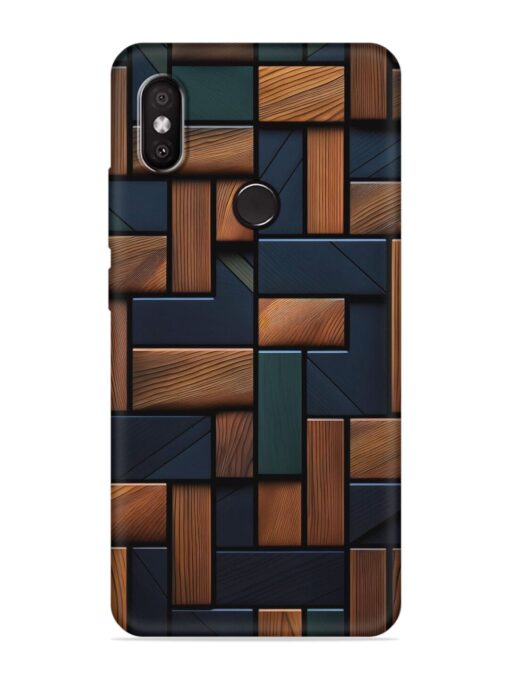 Wooden Background Cubes Embossed Soft Silicone Case for Xiaomi Redmi 6 Pro Zapvi