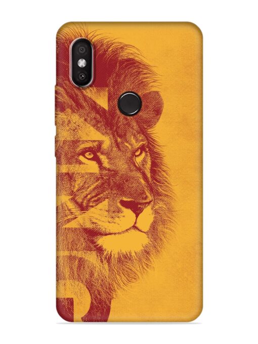 Gold Lion Crown Art Embossed Soft Silicone Case for Xiaomi Redmi 6 Pro