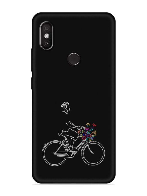 Minimalist Cycle Art Embossed Soft Silicone Case for Xiaomi Redmi 6 Pro Zapvi