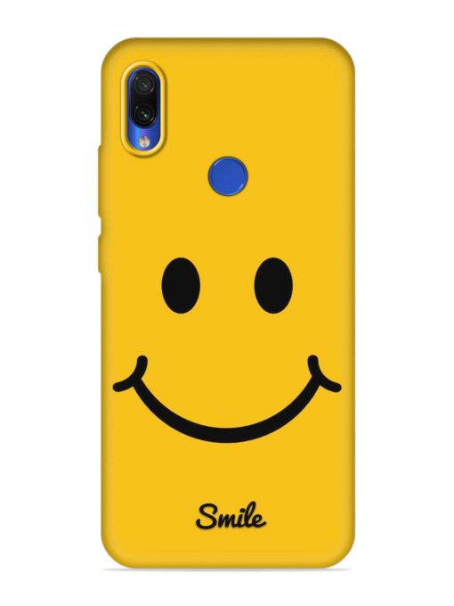 Yellow Smiley Embossed Soft Silicone Case for Xiaomi Redmi 7 Zapvi