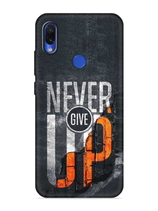 Never Give Up Embossed Soft Silicone Case for Xiaomi Redmi 7 Zapvi