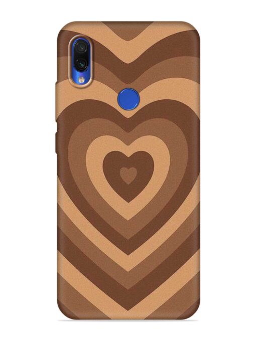 Brown Heart Embossed Soft Silicone Case for Xiaomi Redmi 7 Zapvi