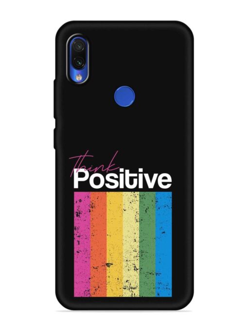 Think Positive Typography Embossed Soft Silicone Case for Xiaomi Redmi 7 Zapvi