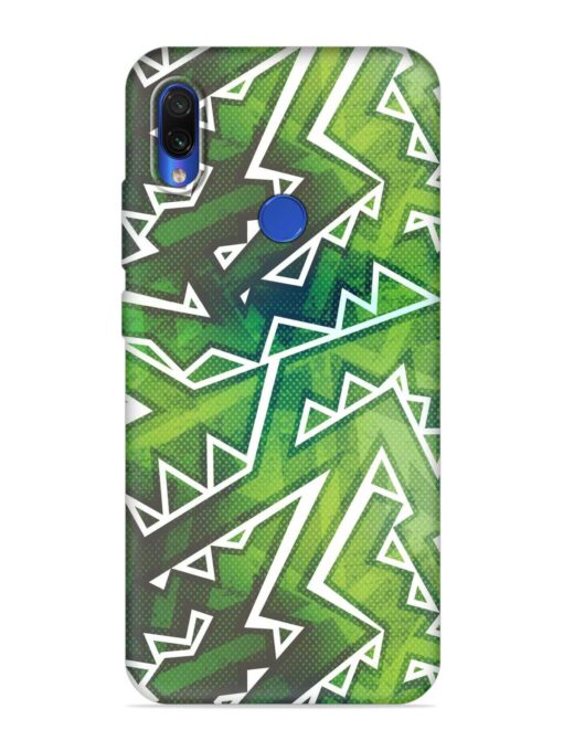 Green Graffiti Seamless Embossed Soft Silicone Case for Xiaomi Redmi 7