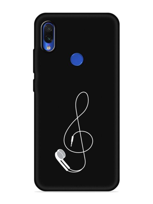 Music Earphone Vector Embossed Soft Silicone Case for Xiaomi Redmi 7 Zapvi