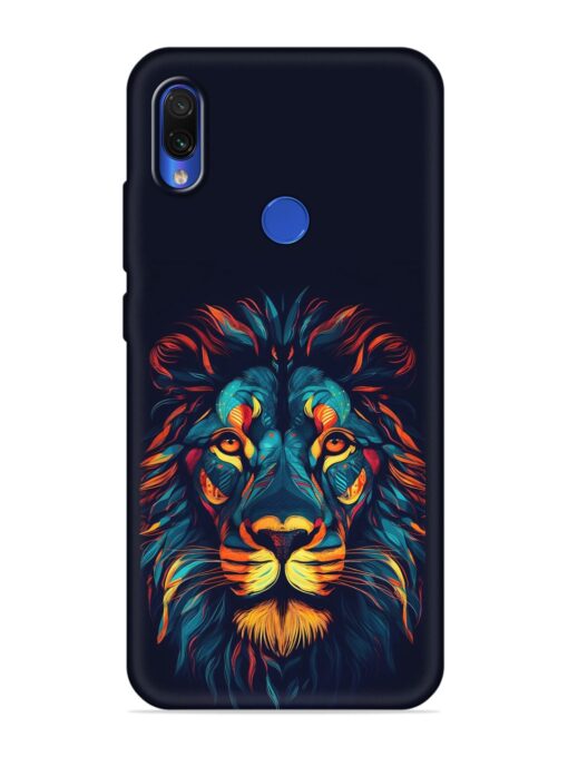 Colorful Lion Embossed Soft Silicone Case for Xiaomi Redmi 7