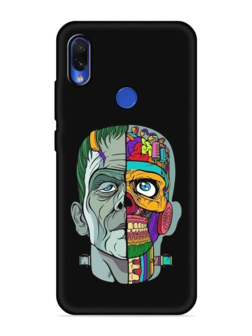 Men Vs Skull Embossed Soft Silicone Case for Xiaomi Redmi 7