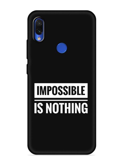 Impossible Is Nothing Embossed Soft Silicone Case for Xiaomi Redmi 7 Zapvi