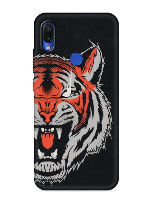 Tiger Aggression Embossed Soft Silicone Case for Xiaomi Redmi 7