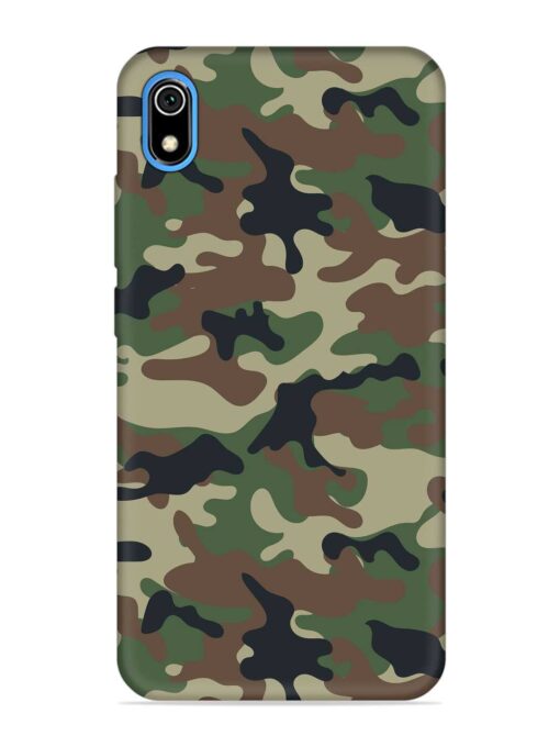 Army Military Camouflage Dark Green Embossed Soft Silicone Case for Xiaomi Redmi 7A Zapvi