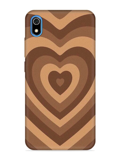 Brown Heart Embossed Soft Silicone Case for Xiaomi Redmi 7A Zapvi