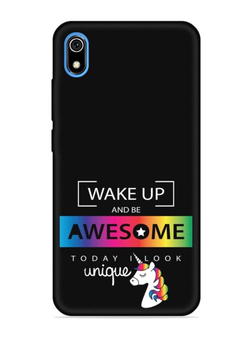 Inspirational Quote Unicorn Embossed Soft Silicone Case for Xiaomi Redmi 7A Zapvi