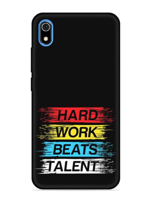 Hard Work Beats Embossed Soft Silicone Case for Xiaomi Redmi 7A Zapvi