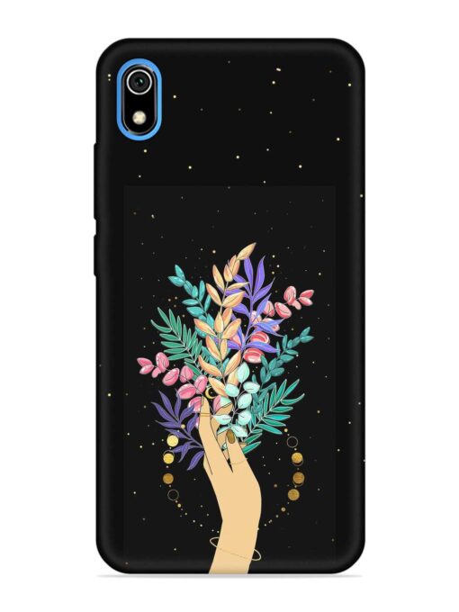 Flower On Hand Embossed Soft Silicone Case for Xiaomi Redmi 7A Zapvi