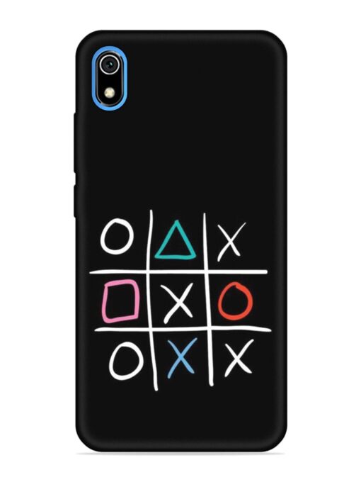 Super Neon Tic-Tac-Toe Embossed Soft Silicone Case for Xiaomi Redmi 7A Zapvi