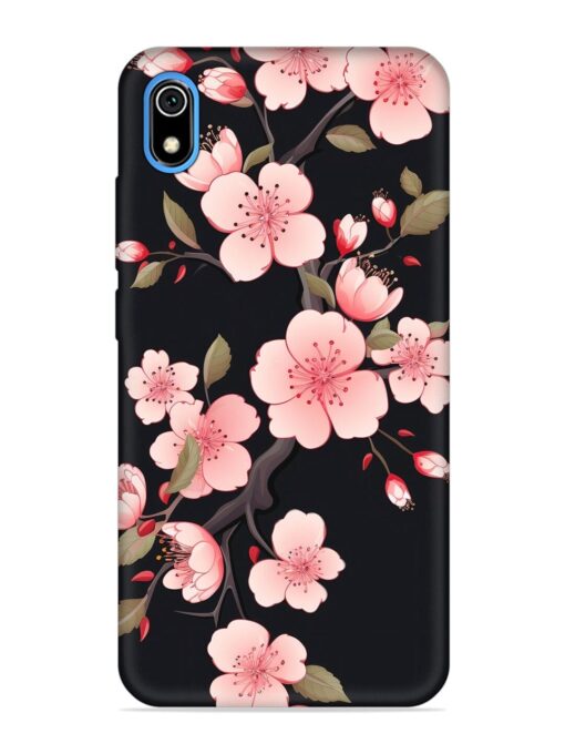 Cherry Blossom Embossed Soft Silicone Case for Xiaomi Redmi 7A Zapvi