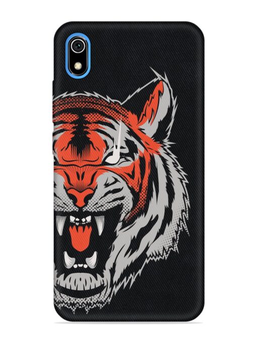 Tiger Aggression Embossed Soft Silicone Case for Xiaomi Redmi 7A Zapvi