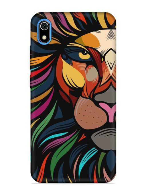 Trippy Lion Art Embossed Soft Silicone Case for Xiaomi Redmi 7A Zapvi