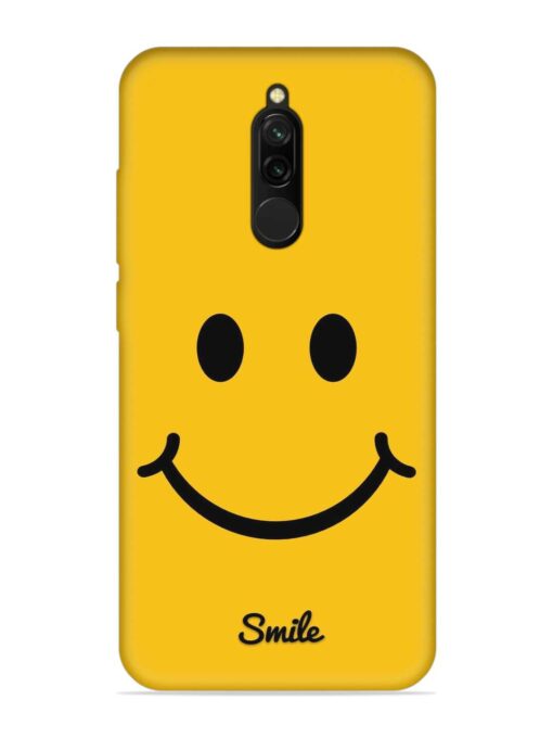 Yellow Smiley Embossed Soft Silicone Case for Xiaomi Redmi 8 Zapvi