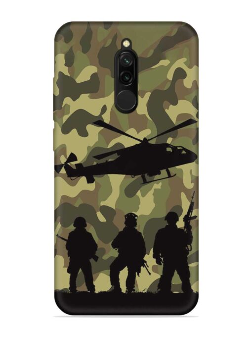 Army Heros Embossed Soft Silicone Case for Xiaomi Redmi 8