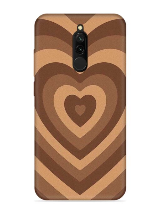 Brown Heart Embossed Soft Silicone Case for Xiaomi Redmi 8 Zapvi