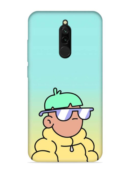 Doodles Cool Character Embossed Soft Silicone Case for Xiaomi Redmi 8 Zapvi