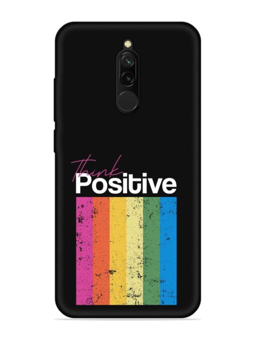 Think Positive Typography Embossed Soft Silicone Case for Xiaomi Redmi 8