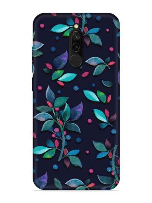 Decorative Watercolor Flower Embossed Soft Silicone Case for Xiaomi Redmi 8