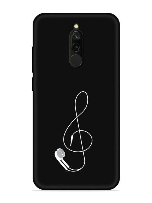 Music Earphone Vector Embossed Soft Silicone Case for Xiaomi Redmi 8