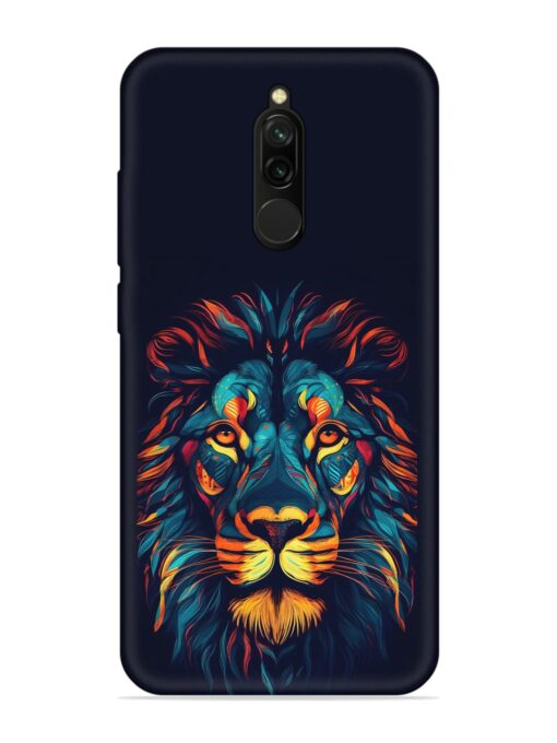 Colorful Lion Embossed Soft Silicone Case for Xiaomi Redmi 8