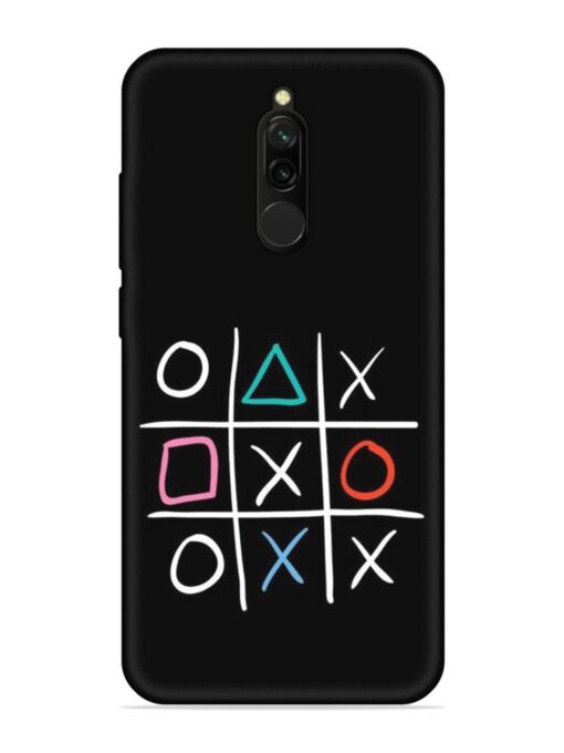 Super Neon Tic-Tac-Toe Embossed Soft Silicone Case for Xiaomi Redmi 8