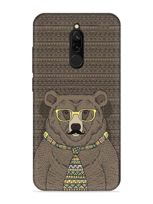 Grizzly Bear Embossed Soft Silicone Case for Xiaomi Redmi 8