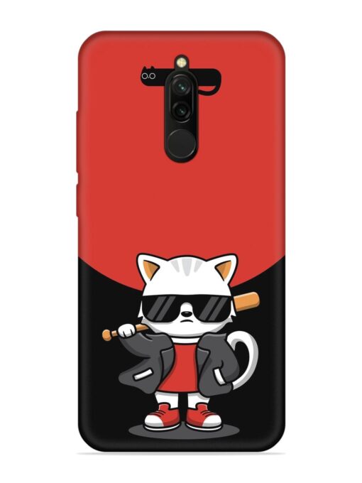 Cool Little Bear Cartoon Embossed Soft Silicone Case for Xiaomi Redmi 8