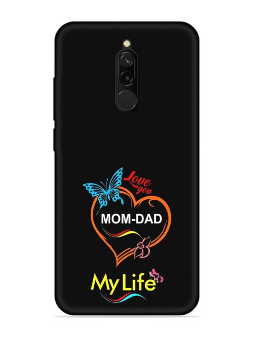 Love You Mom Dad Embossed Soft Silicone Case for Xiaomi Redmi 8