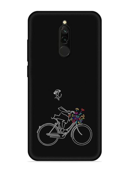 Minimalist Cycle Art Embossed Soft Silicone Case for Xiaomi Redmi 8