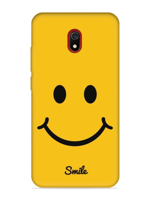 Yellow Smiley Embossed Soft Silicone Case for Xiaomi Redmi 8A Zapvi