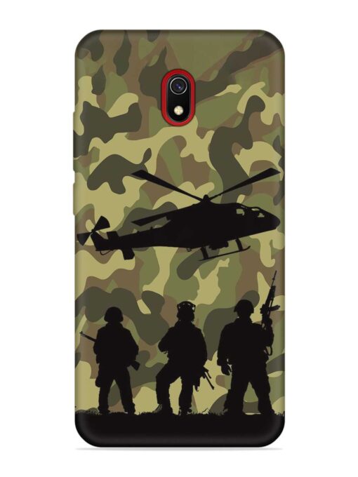 Army Heros Embossed Soft Silicone Case for Xiaomi Redmi 8A Zapvi